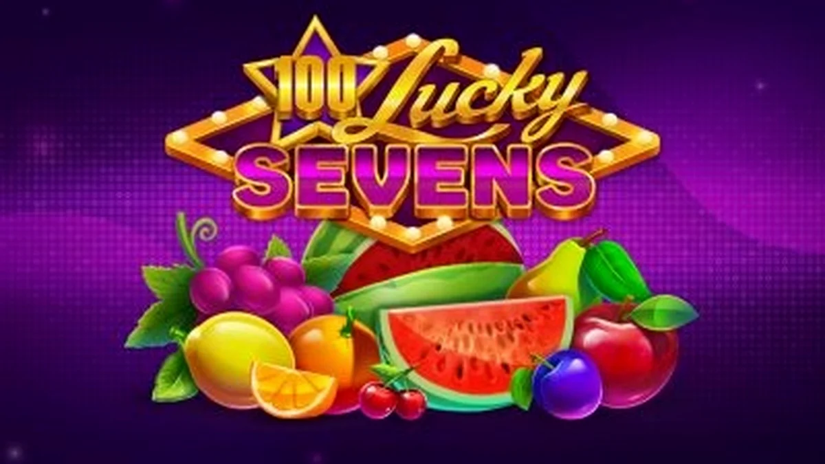Tampilan visual mesin slot 100 Lucky Sevens dengan simbol klasik
